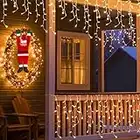 Aisutha Lichterkette Außen, 15m 400 LEDs Eisregen Lichterkette Romantische Weihnachtsbeleuchtung Außen mit Timer und 8 Modi, IP44 Wasserdicht für Weihnachten, Party, Hochzeit, Balkon, Garten Deko