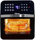 Nictemaw Freidora sin Aceite 12L 1700W, Freidora de Aire Caliente, Horno de Aire Caliente con 10 Programas, Deshidratador, con Pantalla LED (XX-Large)