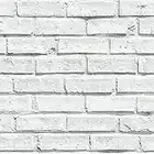 Arthouse 696800 Papel pintado blanco, ladrillo, 53 cm x 10,05 m, 623004/696800