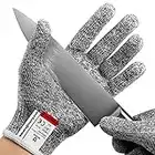 NoCry Cut Resistant Gloves - Ambidextrous, Food Grade, High Performance Level 5 Protection. Size Small, Free Ebook Included!