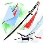 One Piece - Zoro Shusui Samurai Katana Spada Tagliacarte Versione con Fodero e Supporto in Acciaio Inossidabile Katana in Miniatura Regalo Anime per Fan e Collezionisti