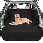 F-color SUV Cargo Liner for Dogs, Large Water Resistant Pet Cargo Cover with Side Flap Protector Dog Seat Cover Mat for SUVs Sedans Vans with Bumper Flap, Non-Slip, Universal Fit, Black