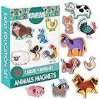 MAGDUM Animali Fattoria Magneti Bambini - 15 GRANDI Calamite Frigorifero - Calamite Bambini - Giochi Bambini 3 anni - Animali Giocattolo per Bambini - Calamite Animali per Bambini - Giochi Magnetici