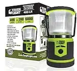 Tough Light LED Rechargeable Lantern - 200 Hours of Light from a Single Charge, Longest Lasting on Amazon! Camping and Emergency Light with Phone Charger - 2 Year Warranty (Yellow)