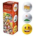 Emoji-Unisex Novelty Fun Golf Bälle (3 Stück), rot