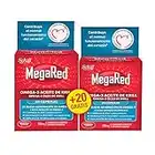 Omega 3 Cápsulas Megared - Aceite de Krill Complemento Alimenticio sin Regusto a Pescado - 60 + 20 caps gratis