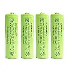 4 x Soluminate™ UK AA Rechargeable Solar Light Batteries 1.2V 600mAh NiMH Ni-MH for use outdoors in Garden Solar Lights