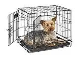 MidWest Homes for Pets Newly Enhanced Single & Double Door iCrate Dog Crate, Includes Leak-Proof Pan, Floor Protecting Feet, Divider Panel & New Patented Features