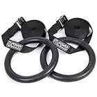 POWER GUIDANCE Turnringe aus mit verstellbaren Schnallenriemen, gymnastikringe für Home Gym, Outdoor Training, Cross Fitness Klimmzüge & Krafttraining (ABS Gymnastic Rings-Small 28mm)