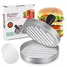 HEPAZ Presse à Burger,en Aluminium avec 100 Disques de Cire Presses à Hamburger, pour Hamburger, Patties, BBQ, Presse à Burger avec revêtement Anti-adhésif