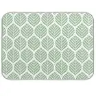 Microfiber Dish Drying Mat for Kitchen Counter Printed Patterned (L 18x24in, Green Leaf A)