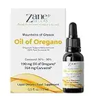 Zane Hellas 100% huile d'origan non diluée.Huile Essentielle Grecque Pure d'Origan.86% Min Carvacrol.164mg de carvacrol par portion.Probablement la meilleure huile d'origan au monde.15ml-0,5oz