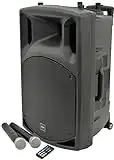 QTX | QX15PA Complete Portable PA System | 2 x Wireless Microphones & Media player with USB/SD/FM & Bluetooth Connectivity