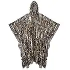 Tongcamo Caza Ghillie Traje 3D Bionic Leafy Camuflaje Ropa para la Caza de la Jungla, la Vida Silvestre Fotografía, Bird Watching, Halloween, Shooting, XL/XXL(fit Tall 6.0-6.3ft), 3D Tree - Poncho de