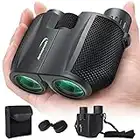 Aurosports 10x25 Binoculars for Adults Kids, Bright View Compact Binoculars with Weak Light Vision, Easy Focus Small Binoculars for Bird Watching Outdoor Sports Games Travel Hunting Hiking