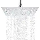 ieGeek Pomme de douche carrée encastrable en acier inoxydable avec buses anti-calcaire polies, effet miroir brillant, 12 pouces/ 30 cm, Tete de Douche Pluie Universelle Filetage 1/2 Pouce,Rotatif 360°