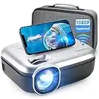 [Upgraded] Projector with WiFi, 8000L Mini Projector Portable Projector with Carrying Bag, Supports 1080P Full HD Projector with Phone/iPhone/Android/HDMI/USB/AV Port for Outdoor Movie