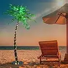[2023 Upgraded] Lighted Palm Tree 7FT 96 Green/56 White LED Artificial Palm Tree Lights for Decoration Outdoor and Indoors Tiki Bar Christmas Patio Pool