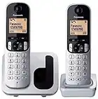 Panasonic KX-TGC212SPS Teléfono Fijo Inalámbrico Duo Digital (LCD 1,6", DECT, Agenda, Alarma, Bloque Llamadas, Intercomunicador entre unidades), Color Plata