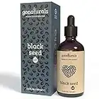 GoNaturals Organic Black Seed Oil, Aceite de Comino Negro 100% Puro Prensado en Frío - Aceite Vegetal Nigella Sativa - Aceite de Grosella Negra para Cuidado Piel y Cabello - Aceite Comino Negro, 100ml