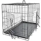 Dog Crates for Extra Large Dogs - XL Dog Crate 42" Pet Cage Double-Door Best for Big Pets - Wire Metal Kennel Cages with Divider Panel & Tray - in-Door Foldable & Portable for Animal Out-Door Travel