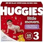 Huggies Little Movers Baby Diapers, Size 3 (16-28 lbs), 68 Ct