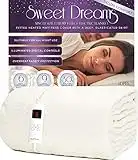 Sweet Dreams Electric Blanket Single Size, Luxury Bed Fleece Heated Mattress Cover, Machine Washable Underblanket, Digital Control - Overheat Protection (Single Size)