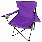 Mojawo Chaise pliante pour la pêche/le camping avec porte-gobelet et sac de transport Violet