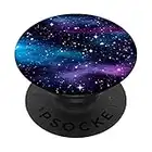 PopSockets Cellphone Pop Out Holder Galaxy Space Cool Blue Nebula Black PopSockets PopGrip: Ausziehbarer Sockel und Griff für Handys/Tablets mit Tauschbarem Top