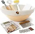 Superbaking Banneton Bread Proofing Basket Set, Round 9" Sourdough Proofing Basket for Bread Making Tools Supplies, Banneton Basket Sourdough Bread Baking Supplies, Artisan Bread Kit, Gifts for Bakers