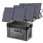 ALLPOWERS S2000 Pro Portable Power Station with Panels Included 2400W MPPT Solar Generator with 3 PCS Foldable Solar Panel 100W, Solar Backup Power for RV Home Use Outdoor Camping AP-SS-009-PRO+027