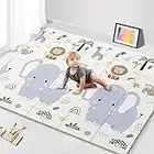 Baby Play Mat, 79x71 Foldable Play Mat for Baby, Extra Large Non-Toxic Tummy Time and Crawling Mat, Thick Foam Play Mat for Baby, Reversible Portable Baby Floor Mat for Infant, Toddler