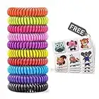 Mosquito Bracelet 20 Pack with 4 Patches, Waterproof Bug Repellent Wrist Bands, Fit for Kids & Adults, Natural Ingredients and Deet-Free,pest Control, Safe Indoor Outdoor Protection