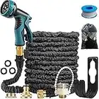 1 Click Buy Garden Hose,Hose Pipe Expandable Hose 100FT Heavy Duty Flexible Leakproof Hose High-Pressure Water Spray Nozzle & Free Bag .No Kink Tangle-Free Water Hose