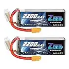 Zeee 3S 2200mAh Lipo Battery 11.1V 120C with XT60 Plug Soft Case Graphene Battery for RC Models RC Boat FPV Drone Quadcopter Helicopter Airplane RC Car(2 Pack)