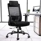 Ergonomic Computer Desk Chairs - Mesh Home Office Desk Chairs with Lumbar Support & 3D Adjustable Armrests (High Back)