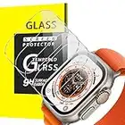 GGOOIG 4 pièces Protection Écran pour Apple Watch Ultra 49mm, Degré Dureté 9H Film protection Décran Trempé HD Sans Bulles pour Apple Watch Ultra 49mm