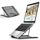 JUMKEET Supporto PC Portatile, Porta Tablet di Ventilato Raffreddamento, Appoggio per Alza Notebook, Pieghevole Leggero Laptop Stand Base per MacBook Air/Pro Computer Portatili Huawei Matebook (7-17")