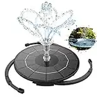 AISITIN Solar Fountain Pump 3.5W Solar Water Pump Round Split Stand Solar Bird Bath Fountain Pump with 8 Nozzles for Pool, Pond, Garden Decoration