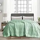 Joyching Weighted Heavy Comforter Full Size 12lb Sage Green 82x86 inches, Weighted Blankets for Adults All Season