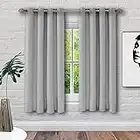 EVERHEN HOME Cortinas térmicas Opacas aislantes de frío y Calor Ideal para habitación o salón. Dos Unidades de 117 x 138 centímetros Cada uno. Gris Perlado