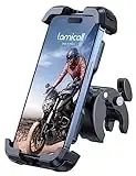 Lamicall Soporte Móvil Bicicleta, Soporte Móvil Moto - 360°Rotación, Liberación con un Botón, Soporte Teléfono Bici para iPhone 14 13 12 11 Pro MAX/Plus/Mini, Samsung, Huawei, 4.7-6.8” Smartphone