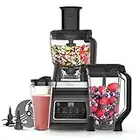 Ninja 3-in-1 Food Processor and Blender with Auto-iQ [BN800UK] 1200W, 1.8 L Bowl, 2.1L Jug, 0.7 L Cup, Black/Silver