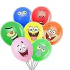 Sponge Theme Party Supplies 35 Pcs Sponge Balloons 12 Inch Latex Bob Balloons for Kids Birthday Party Favor Supplies Decorations Perfect for Bob Themed Party