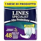 Lines Specialist Pannolone a Mutandina Maxi Plus Alta Protezione per Incontinenza Uomo Donna, Taglia Grande, Confezione da 48