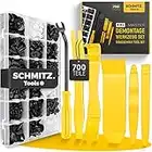 SCHMITZ.Tools Befestigungsclips Auto + Auto Demontage Werkzeuge Set [700 Teile] Hebelwerkzeug - Kfz - Zubehör Innenraum - Clips - Klips - Spreiznieten - Befestigung Clips