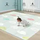 Uanlauo Baby Play Mat XPE MATL,71x59inch Play Mat for Baby,Foldable Kids Play Mat, Foam Play Mat,Infant Play Mat,Waterproof Crawling Mat,Edge Reinforcement Mat