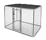 MidWest Homes For Pets Chain Link Portable Kennel with a Sunscreen, 6 by 4 by 4-Feet