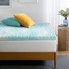 Zinus Swirl Surmatelas Mousse à Mémoire de Forme et en Gel Refroidissant | Bonne Circulation de l’Air | Soulagement des Tensions | 90 x 190 cm | Certifié OEKO-TEX | pour Matelas, Lit et Canapé