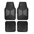 FH Group Automotive Floor Mats - Heavy-Duty Monster Eye Floor Mats for Cars, Universal Fit Full Set, Climaproof Floor Mats, Trimmable Floor Mats for Most Sedan, SUV, Truck Floor Mats Rubber Gray